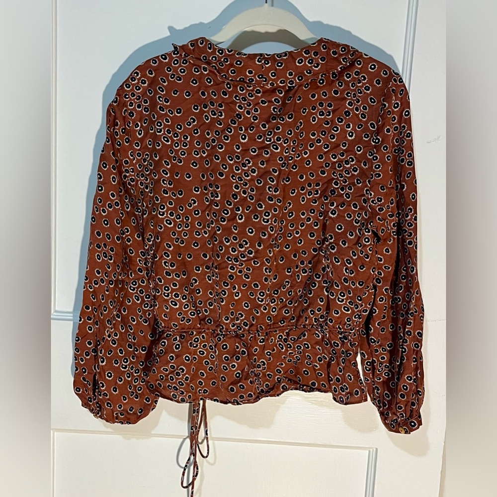 Outerknown Rust Patterned Blouse - Picture 2 of 8